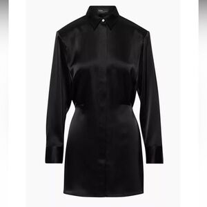 NWT Ten by Babaton Sleuth Satin Dress in Black